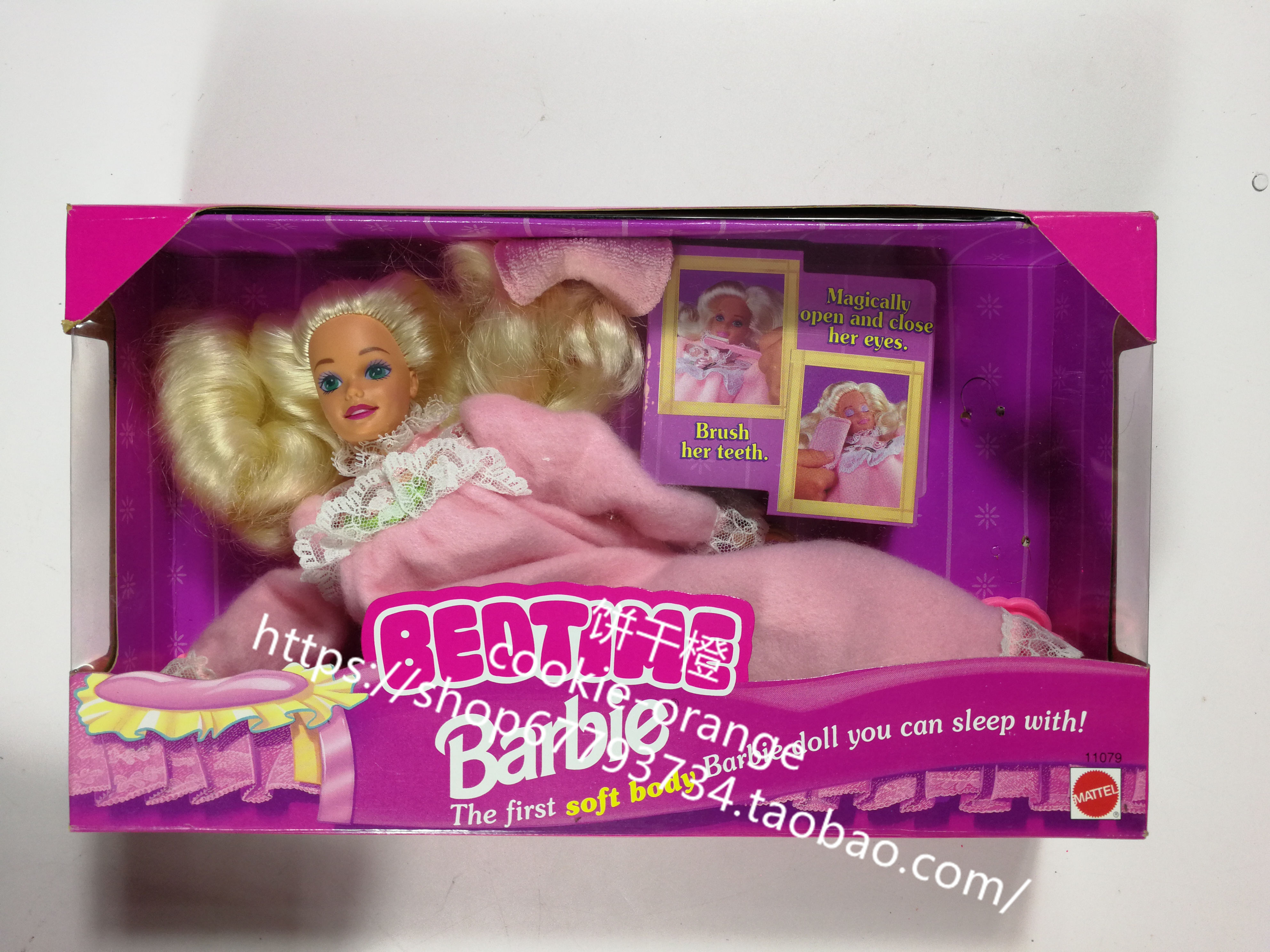 发 Barbie Bedtime 1994 正品绝版晚安芭比娃娃 软体