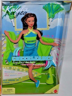 发 Barbie Cheerleader Kayla 2003 啦啦队长芭比娃娃 关节内置