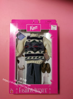 预 Barbie Fashion Avenue Ken 18099 1997 芭比肯衣服配件白毛衣