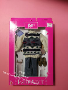 Ken 18099 芭比肯衣服配件白毛衣 1997 Barbie Fashion 预 Avenue