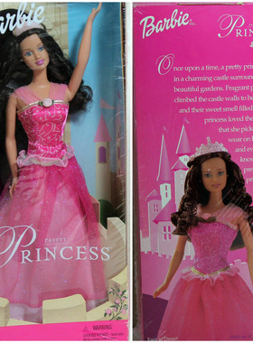 预 Barbie Pretty Princess Brunette 2001 公主芭比娃娃
