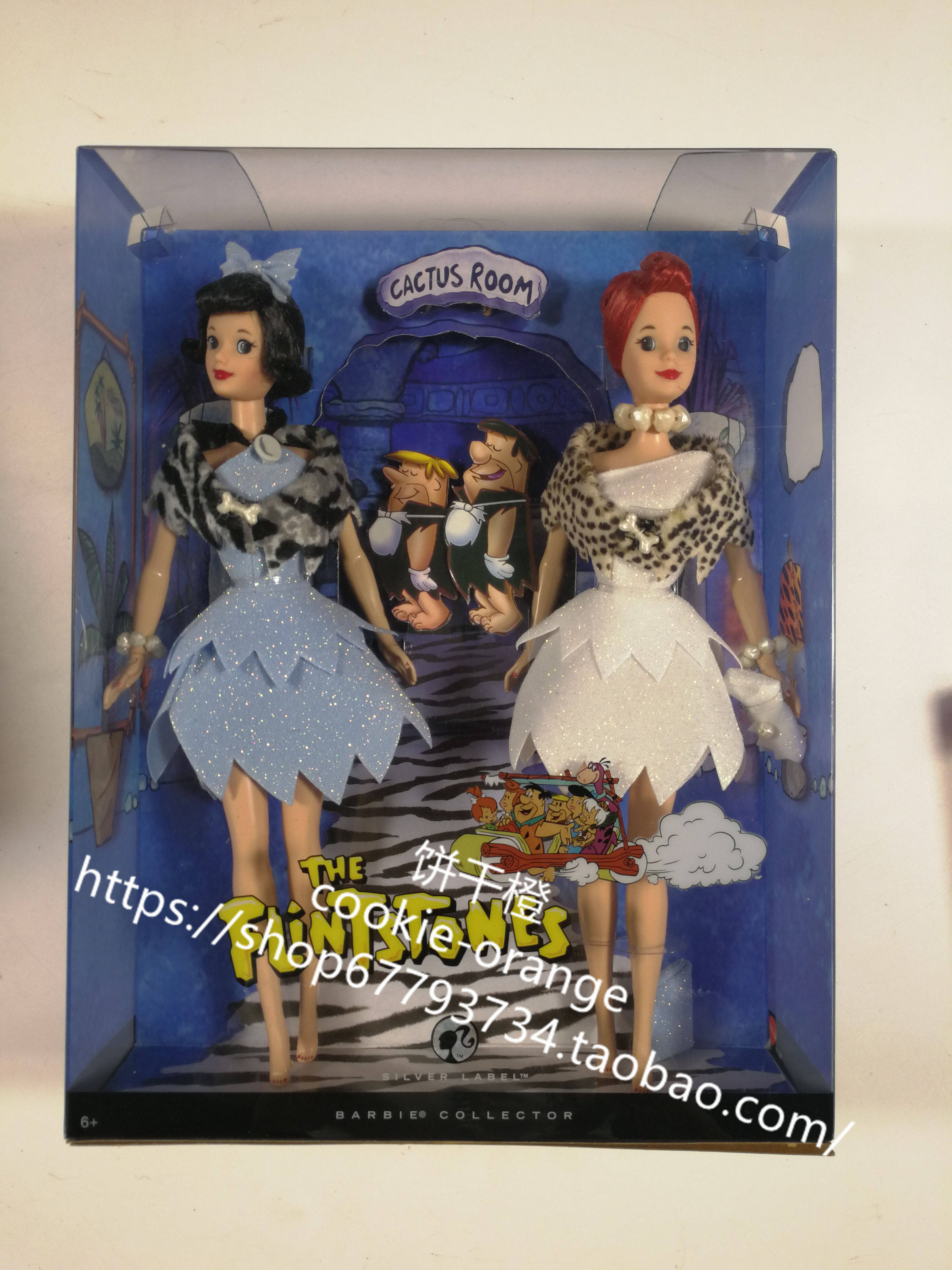发 barbie the flintstones wilma betty 2008石头城乐园芭比娃娃