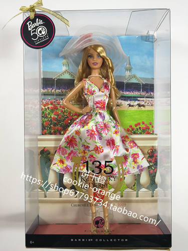 发 Barbie 135 Kentucky Derby 2008 肯塔基赛马芭比 50周年