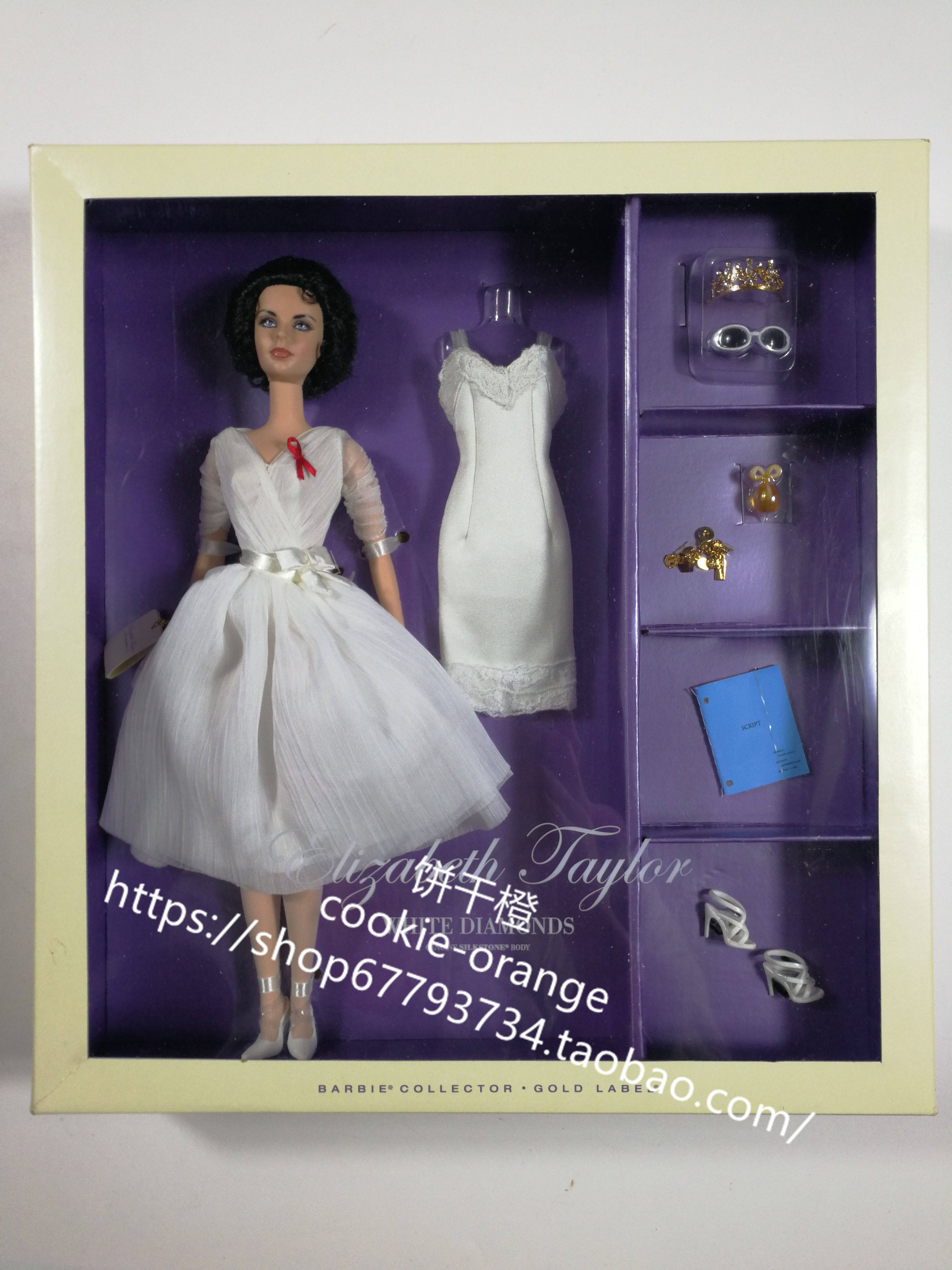 发 Barbie Elizabeth Taylor White Diamonds 2012 伊丽莎白泰勒