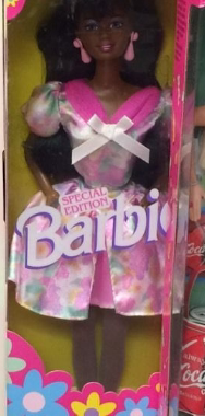 发 Barbie Russell Stover Candies1996 罗素秸秆糖果芭比娃娃 黑