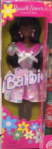 发 Barbie Russell Stover Candies1996 罗素秸秆糖果芭比娃娃 黑