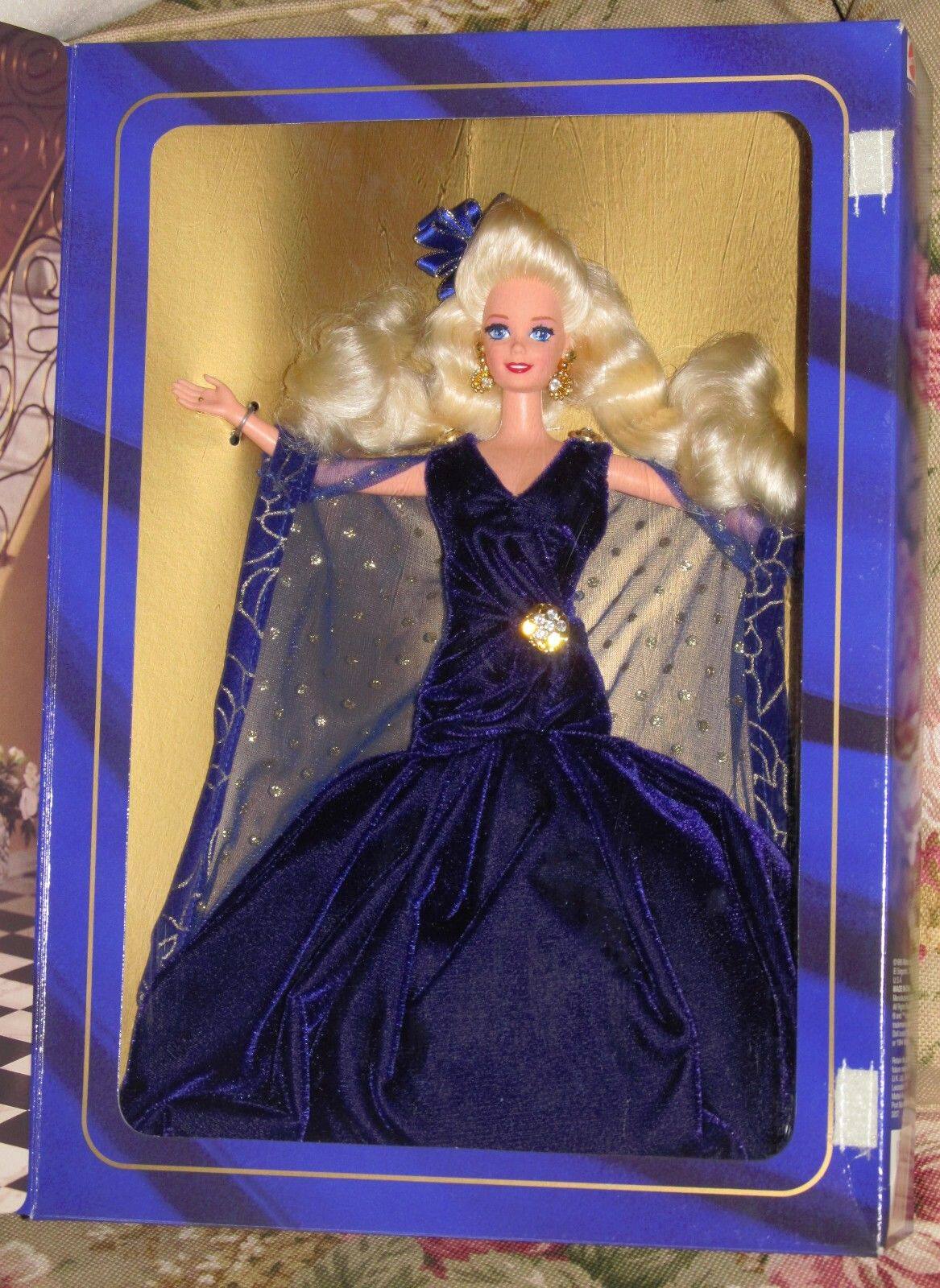 发 Barbie Sapphire Dream1995 蔚蓝色之梦 带睫毛 芭比娃娃