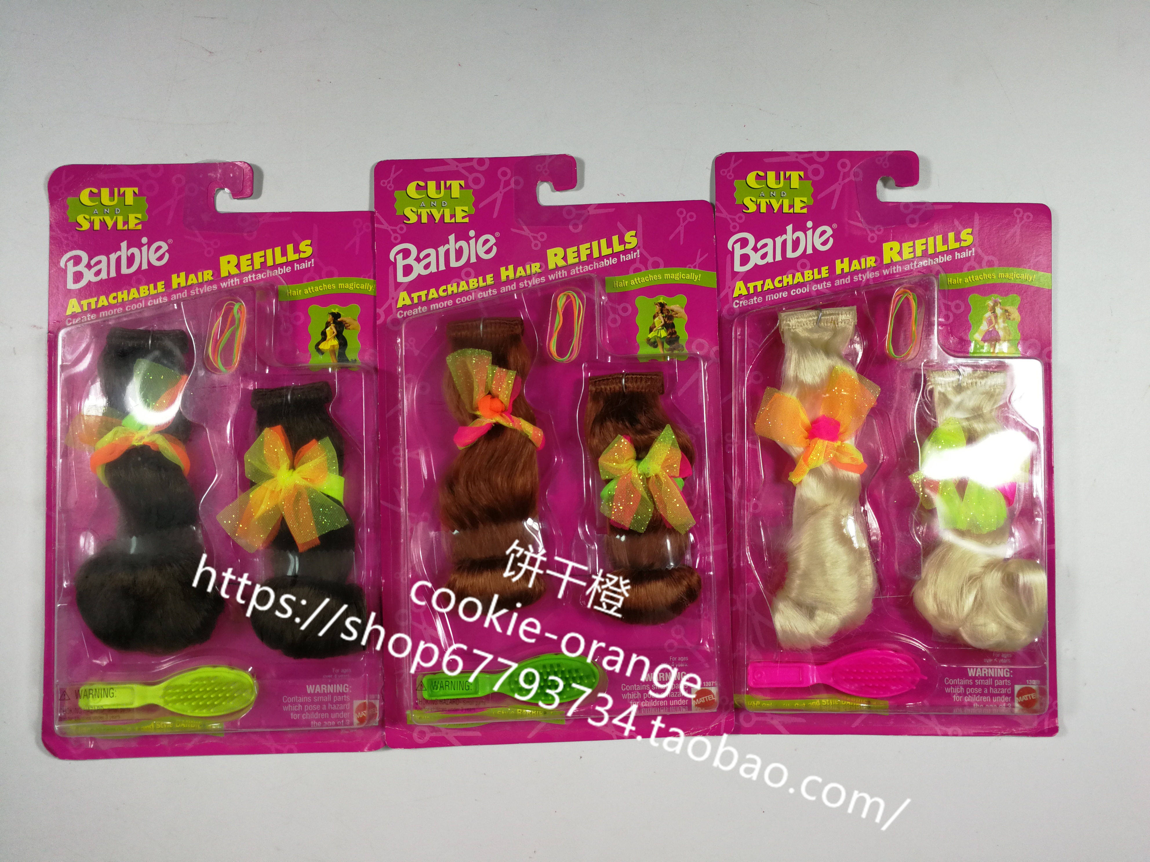发 Barbie Cut Stvle Attachable Hair Refills 1994 芭比头发
