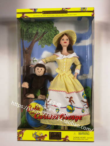 发 Barbie Curious George 2000 乔治猴芭比娃娃