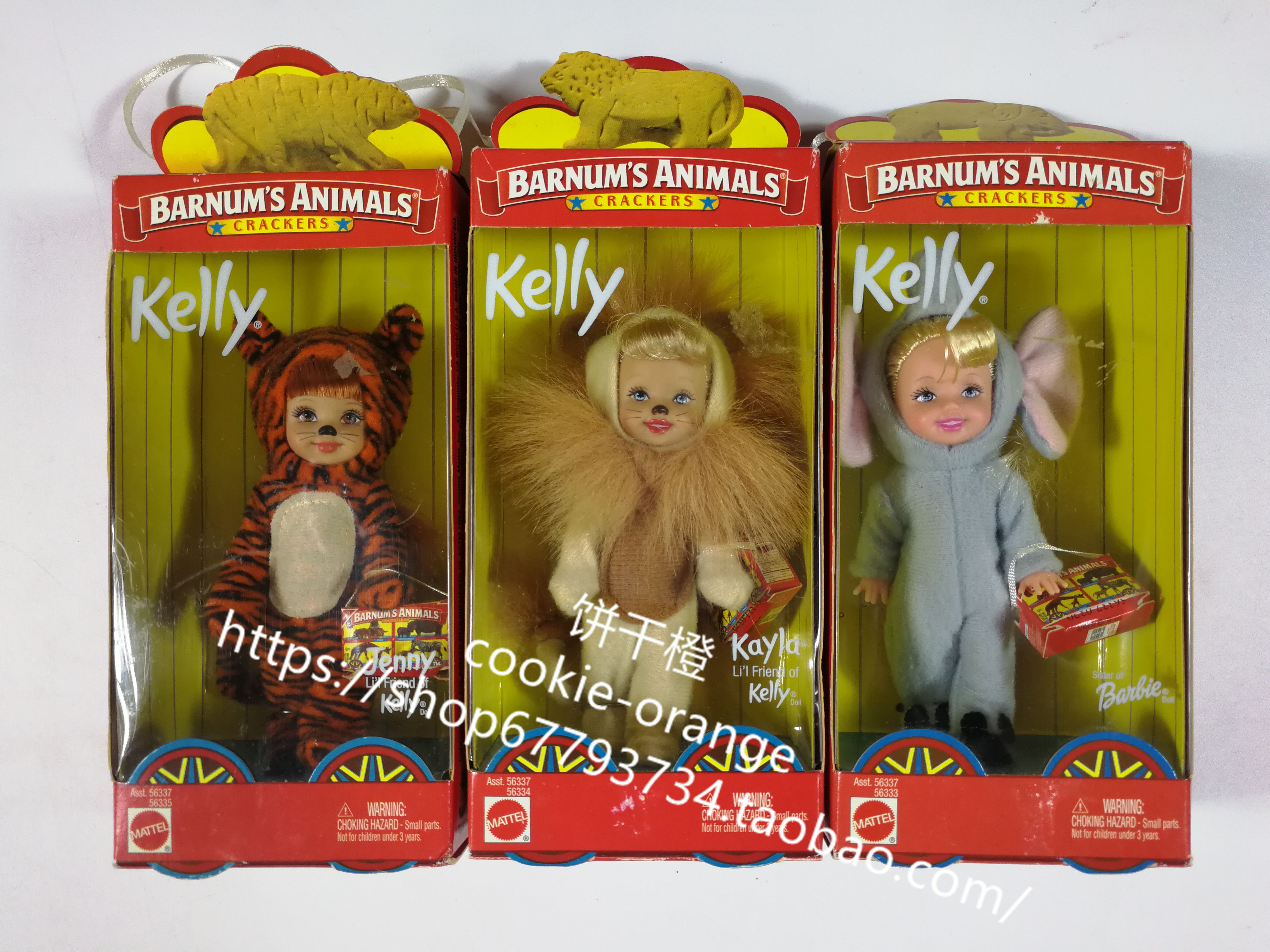 发 Barbie Barnum's Animal Crackers Kelly 2002 可爱动物凯莉