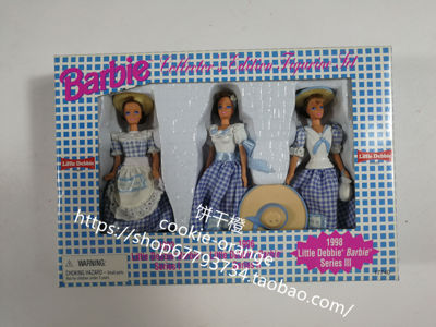 预 Barbie Little Debbie Figurine Set 1997 小戴比芭比迷你
