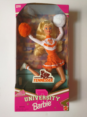 发 Barbie University of Tennessee 1997 啦啦队长芭比娃娃