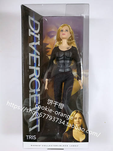 发 Barbie Divergent Tris 2014 电影款芭比 黑标珍藏款