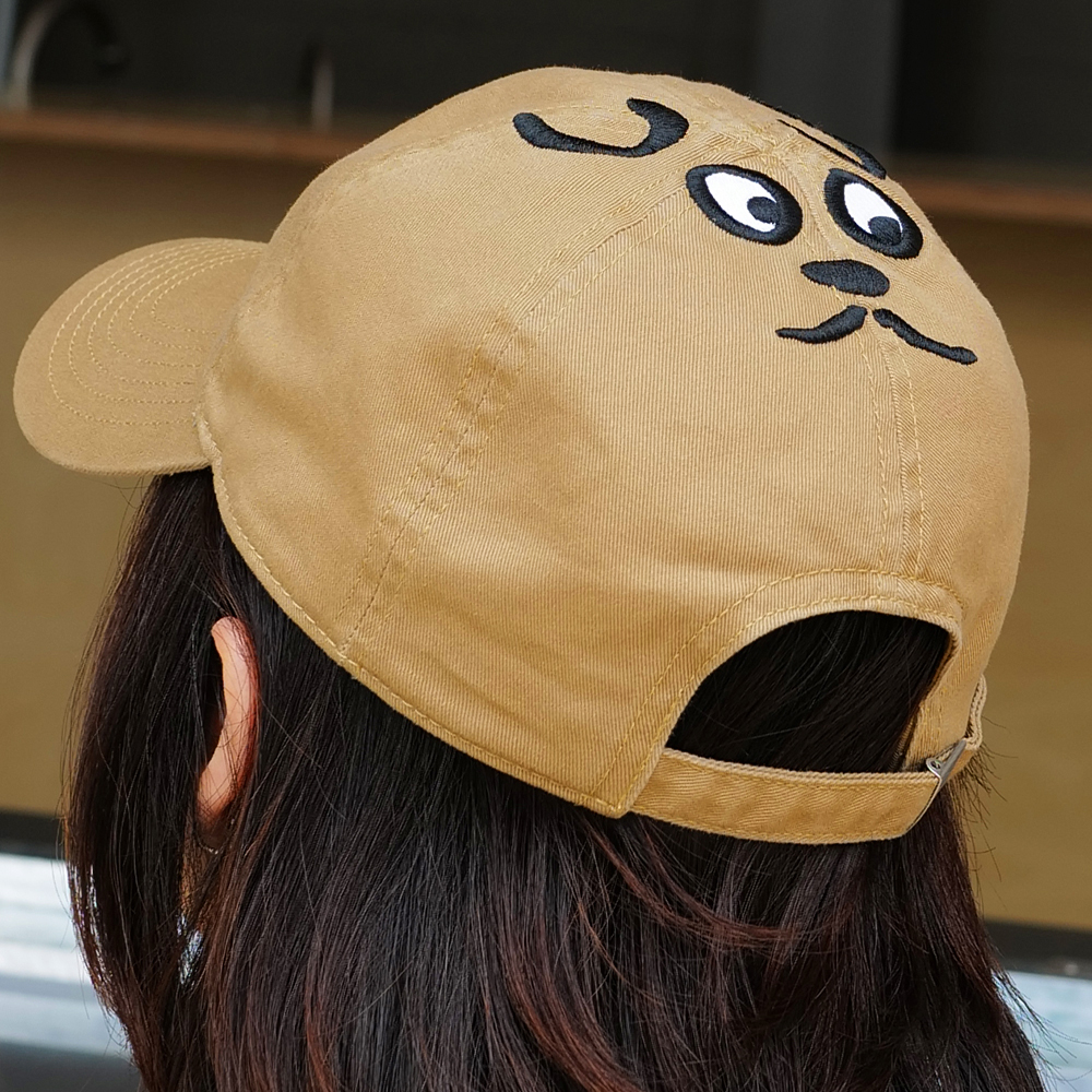 guha小众原创小狗刺绣纯棉软顶鸭舌帽棒球帽加深帽加宽帽檐大头围