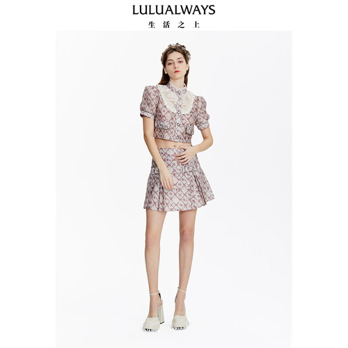 lulualways褶皱A字短半裙