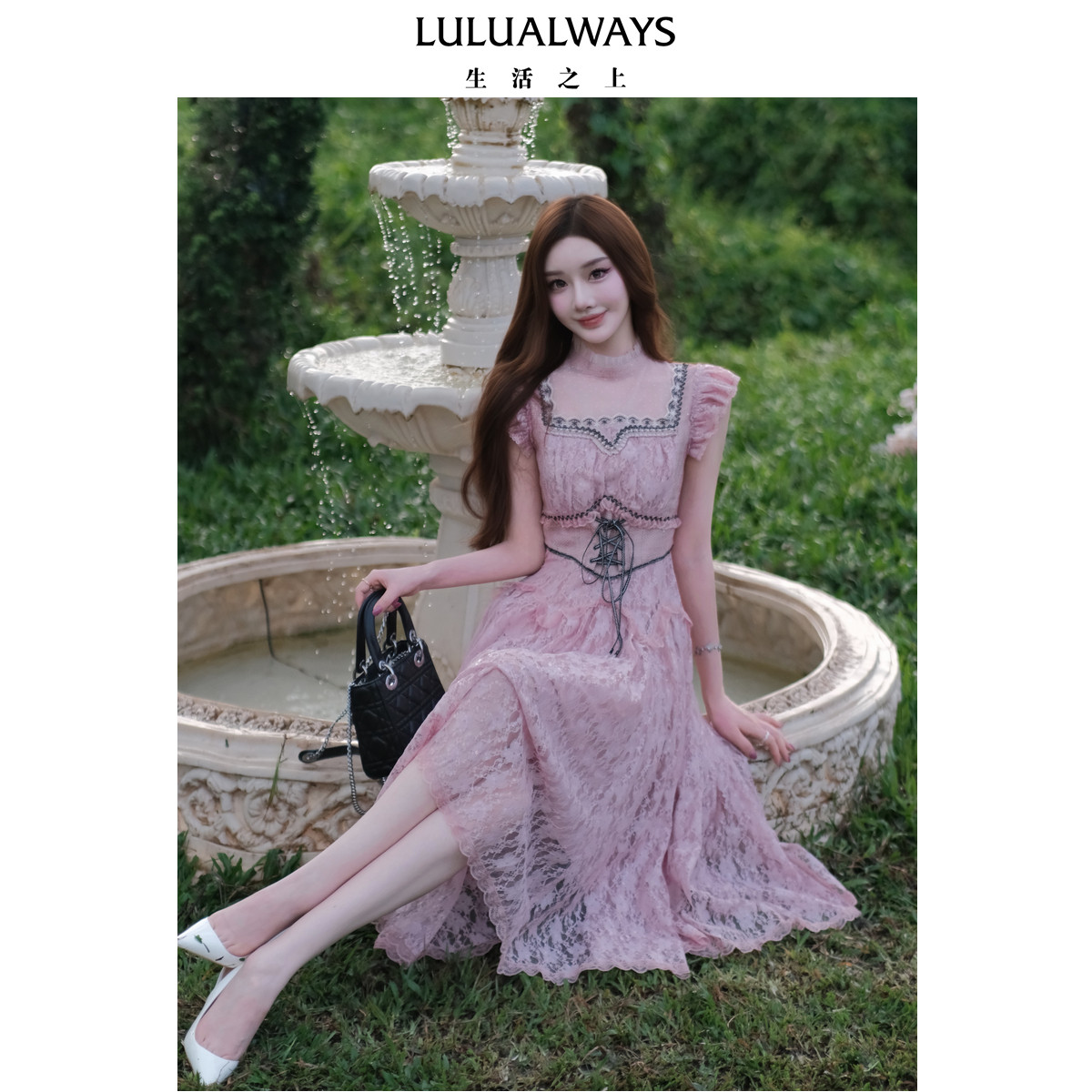 LULUALWAYS【商场同款】26秋季新款【浪漫白日梦】窈窕淑女连衣裙