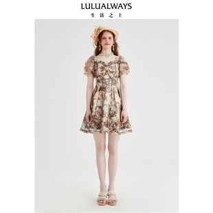 宫廷气质浪漫温柔连衣裙 新款 华服系列 秘境花园LULUALWAYS25夏季