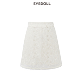简约A字高腰蕾丝短款 淡人时尚 半身裙 新款 EYEDOLL夏季
