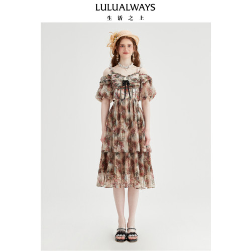华服系列-巴黎河畔LULUALWAYS【商场同款】优雅连衣裙