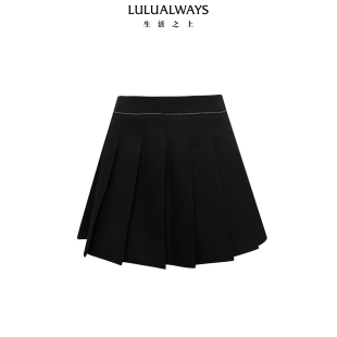 简约百搭收腰显瘦百褶半身裙女 经典 LULUALWAYS我爱露露25春季 新款