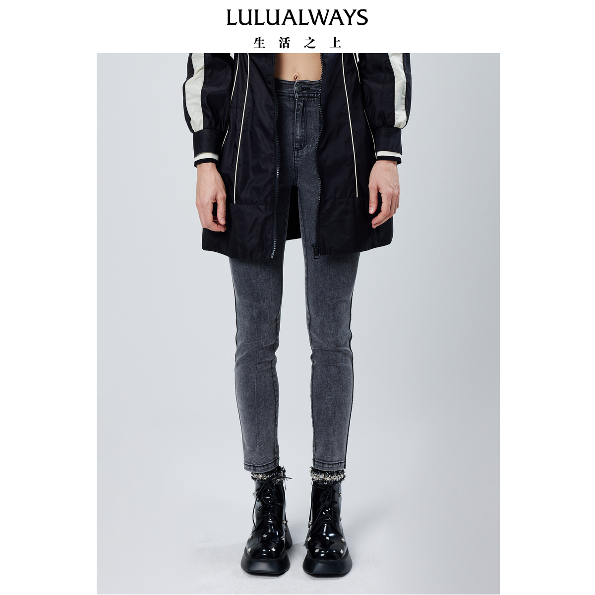 秋季lulualways牛仔长裤