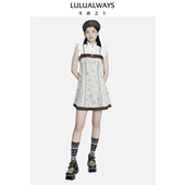 清新甜美花边拼接无袖 我爱露露LULUALWAYS秋季 新款 连衣裙