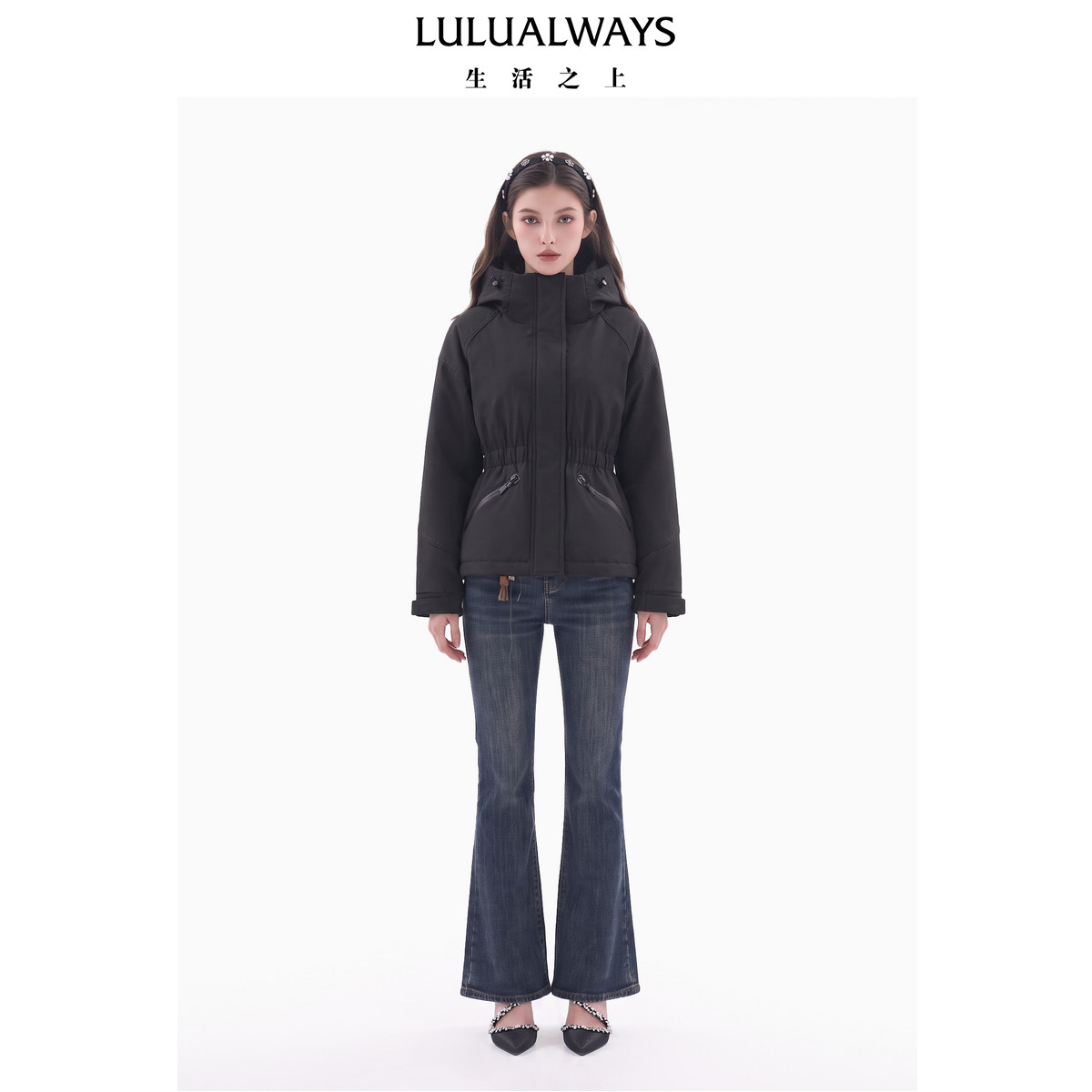 LULUALWAYS我爱露露26冬季新款轻奢简约御寒显瘦显高短款羽绒服女