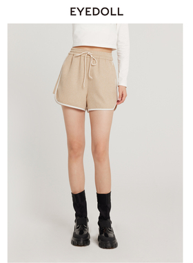 EYEDOLL新款时尚休闲运动风松紧腰抽绳短裤
