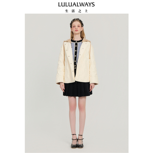 LULUALWAYS我爱露露25冬季新款温柔轻薄款鹅绒针织连帽短款羽绒服