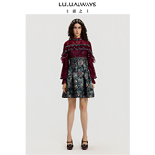 LULUALWAYS 复古宫廷气质多层荷叶边连衣裙 新款 商场同款 25冬季