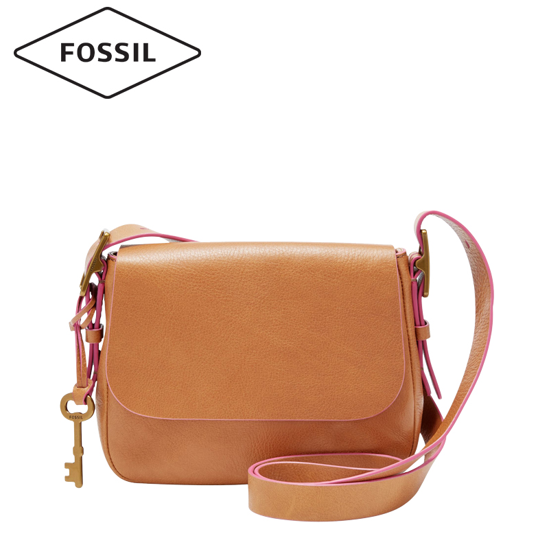 Fossil 化石 ZB721 女士单肩斜挎牛皮马鞍包