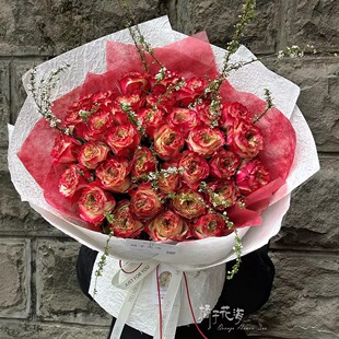 【苹果杰克玫瑰】重庆鲜花速递同城配送玫瑰花束生日送朋友女友