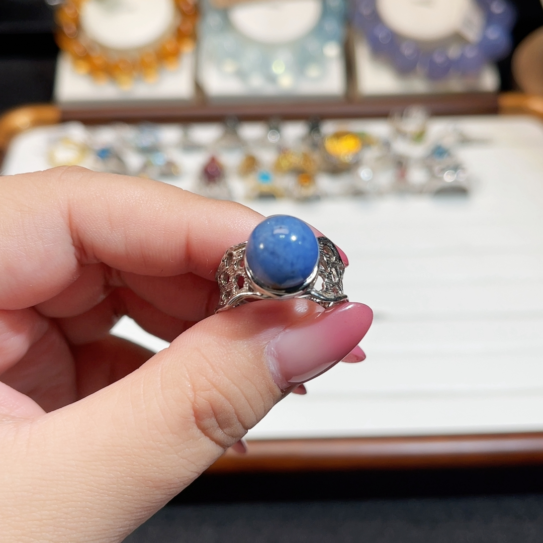 蓝团兔毛戒指原380