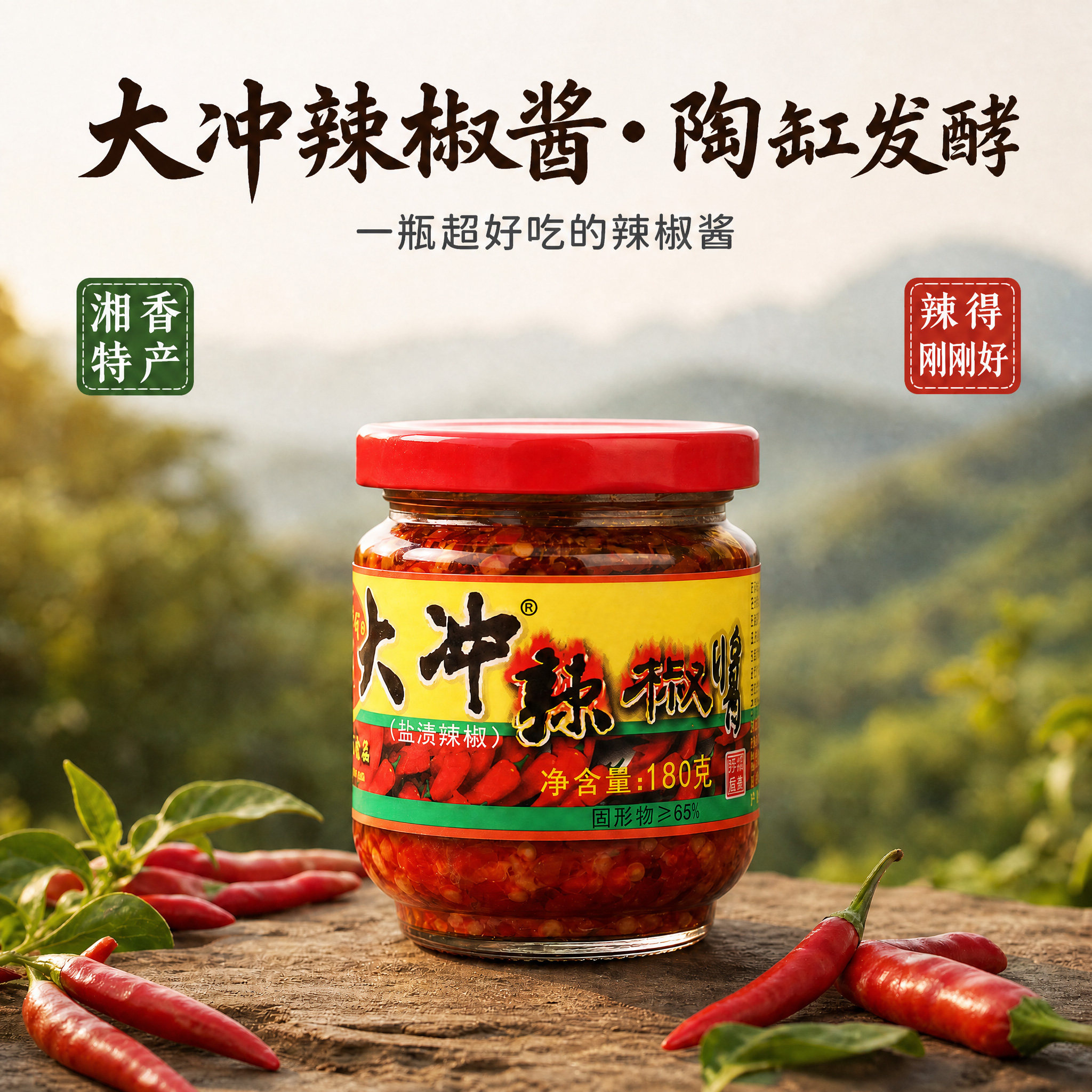 湖南特产临武小徐瓜瓜大冲辣椒酱坛子肉下饭菜特辣蒜香咸菜即食