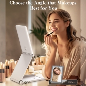 Portable Folding Mirror Jack&Rose with Light