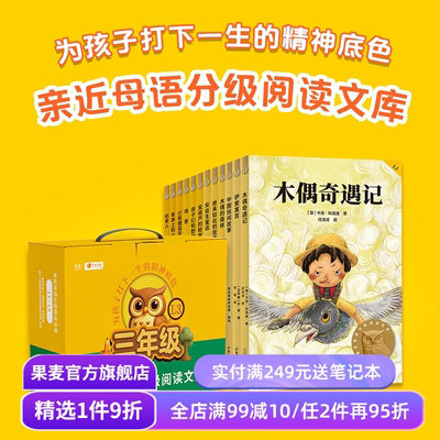 中文分级阅读三年级(全12册) 2025版 亲近母语 海蒂 稻草人 伊索寓言 木偶奇遇记 小学三年级课外读物 儿童文学 果麦出品