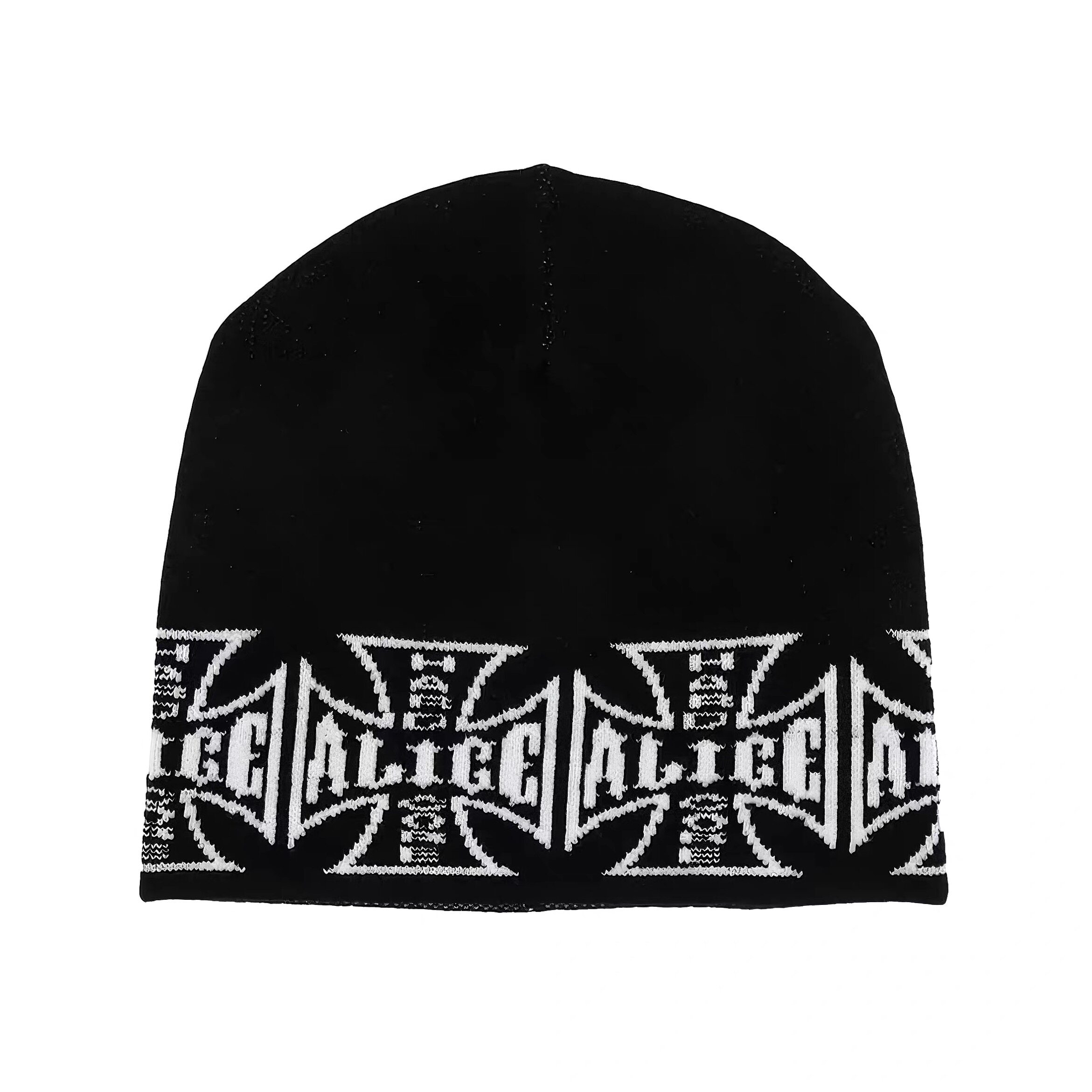 thumbnail for Opium Alice Hollywood 25ss Cross Pattern Woolen Knit Cool Cap YVL Style