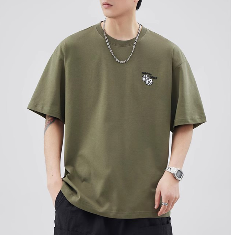 短袖美式青少年刺绣工艺T恤衫