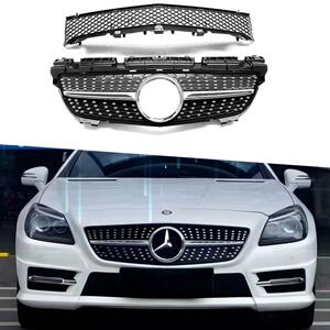 适用11-15年奔驰R172 SLK200 SLK250/350改装满天星中网进气格栅