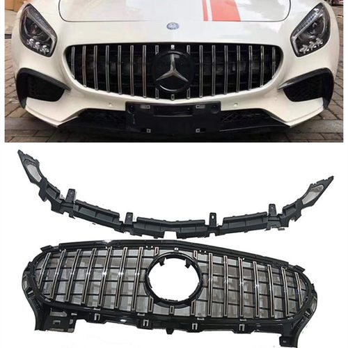 适用于15-17奔驰C190 GT双门跑车 GT GTS改装GTR瀑布竖条中网格栅