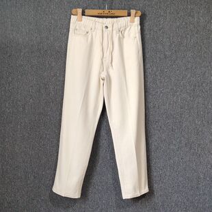 牛仔裤 外贸韩单2022春款 OL女浅色百搭烟管裤 大码 特价 直筒裤 福利