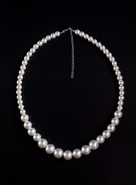 复古仿珍珠渐变大小塔珠链