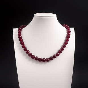 时尚红色12mm仿珍珠短项链 夸张大珠子毛衣链 复古旗袍配饰品女