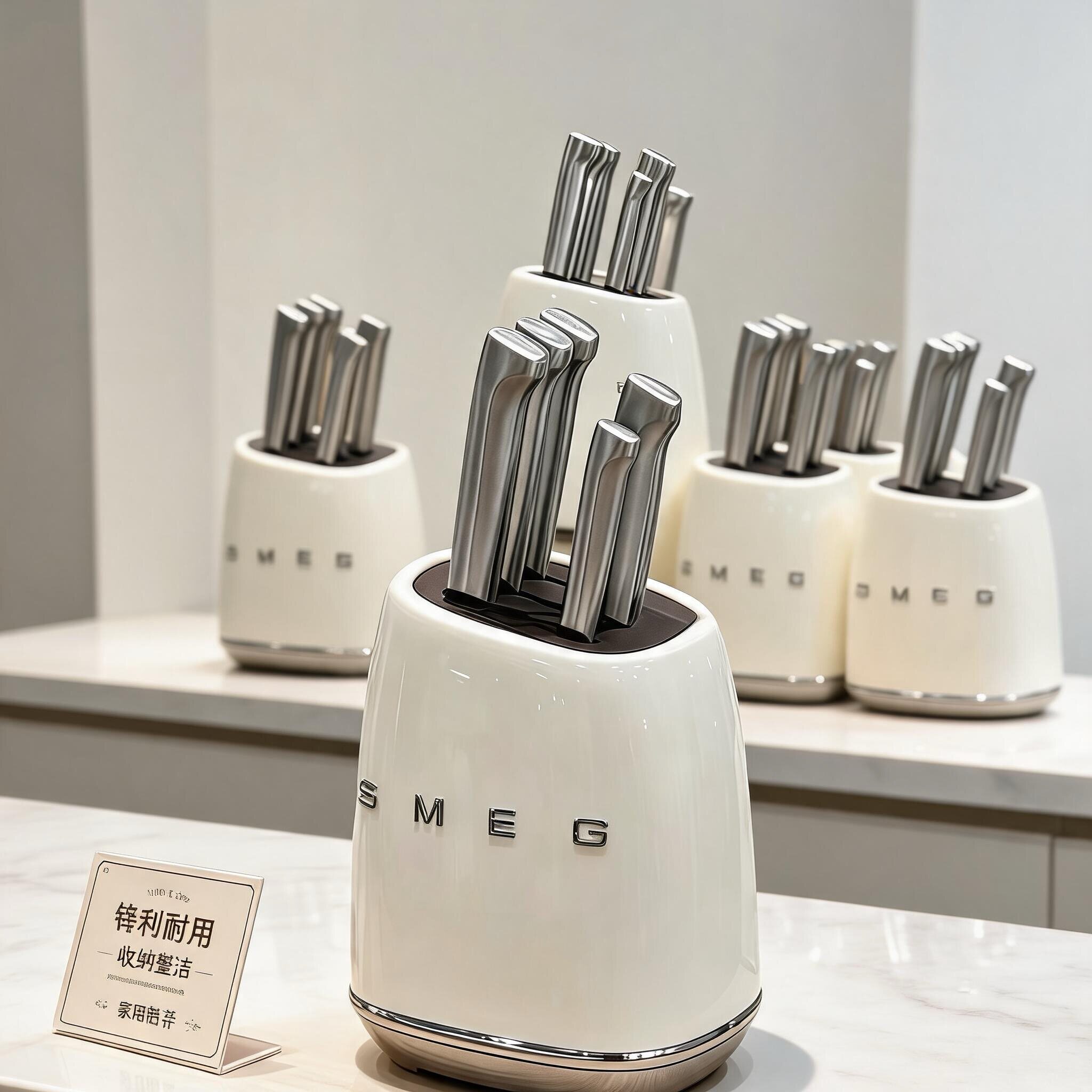 SMEG不锈钢刀具七件套网红款