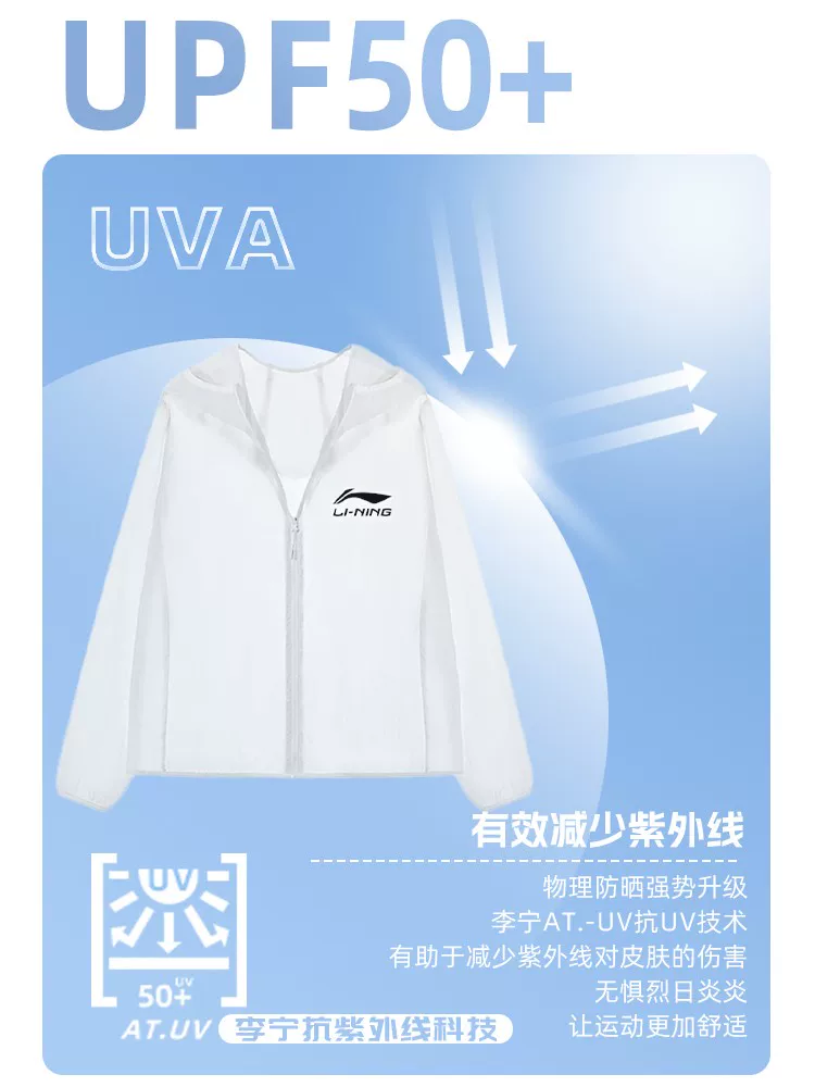 Пиджак для защиты от солнца летом мужской Li Ning, дышащая куртка, защита UV