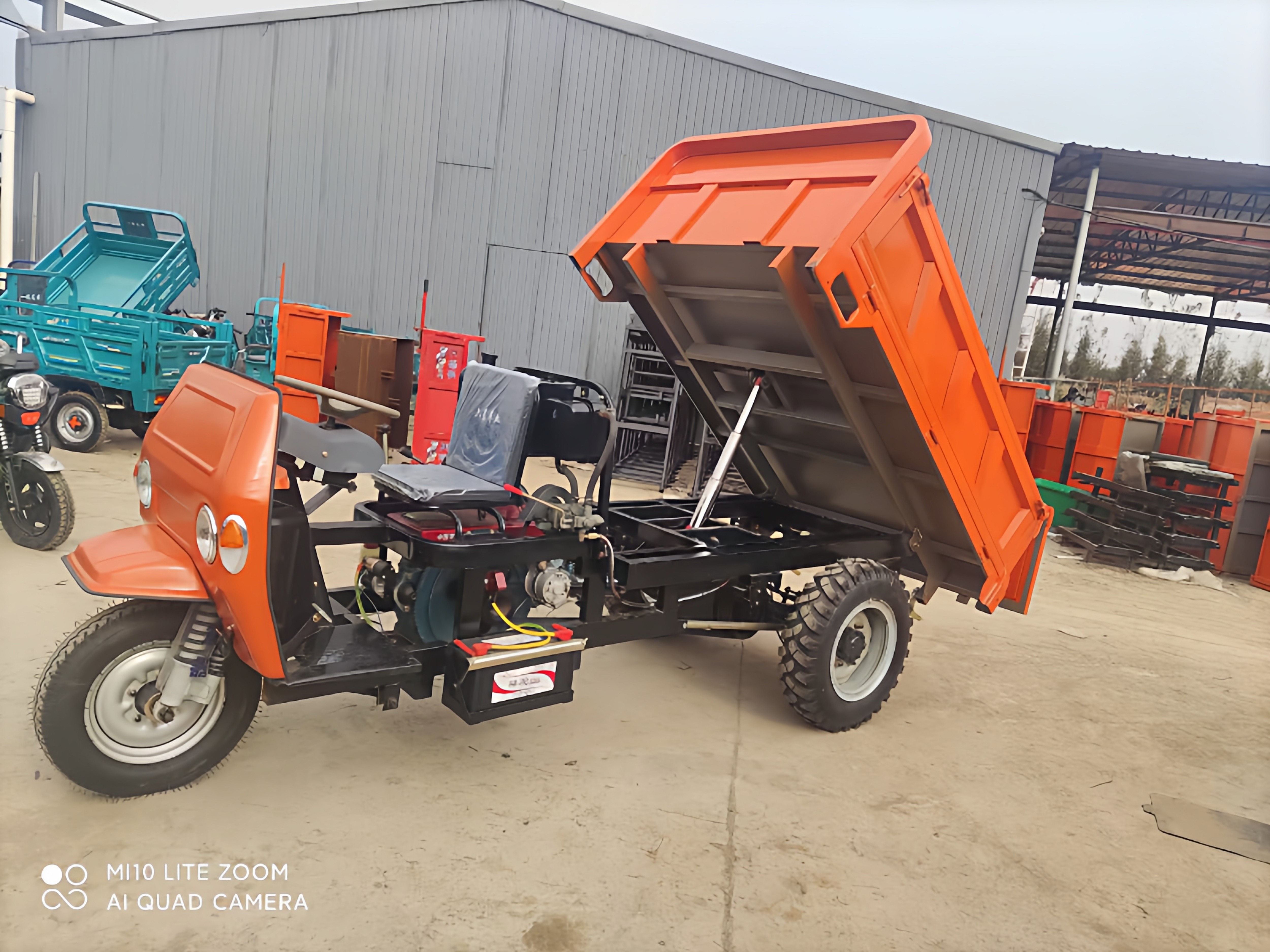 农用柴油三轮车工地矿山运输载重自卸三马子电启动翻斗爬坡载重王