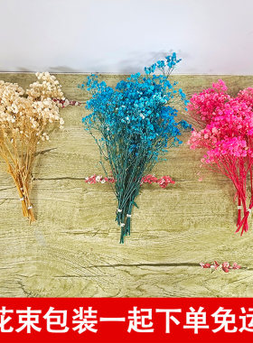 满天星勿忘我干花花束家居摆设客厅装饰摆件永生花鲜花情人节配花