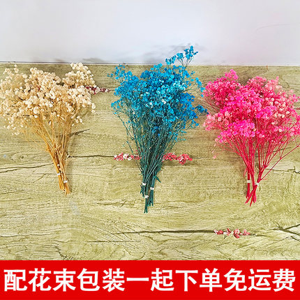满天星勿忘我干花花束家居摆设客厅装饰摆件永生花鲜花情人节配花