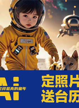 定照片送台历/儿童太空AI摄影