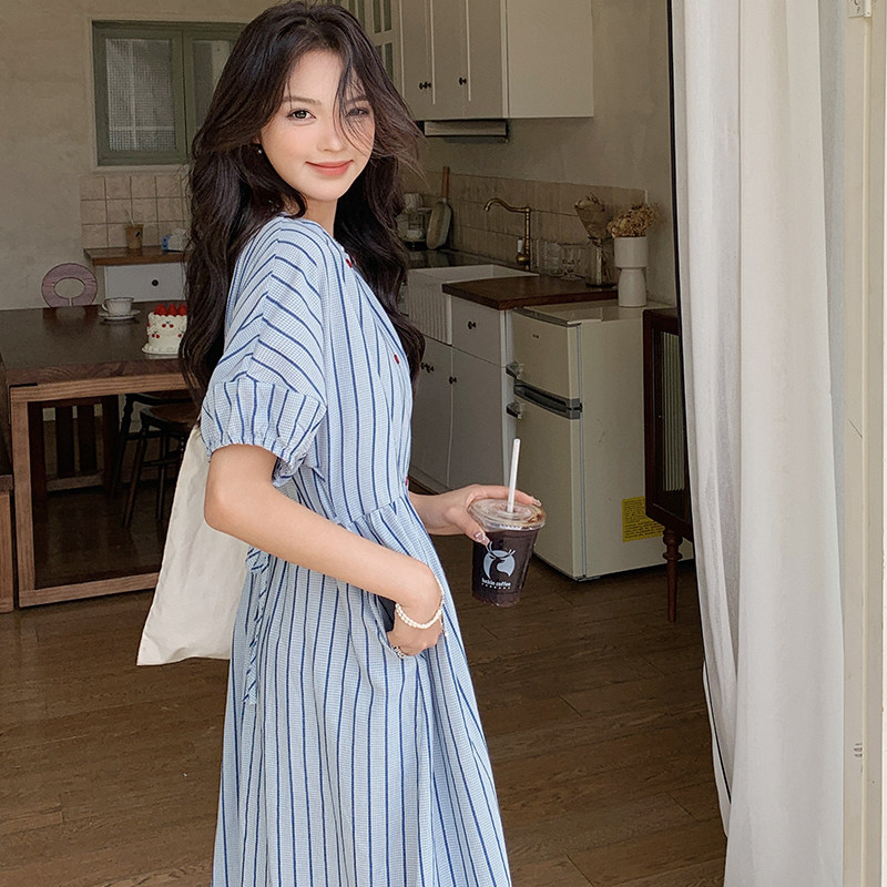 2024夏季新品条纹连衣裙238-985-P105-K158,女装连衣裙,浙宝238